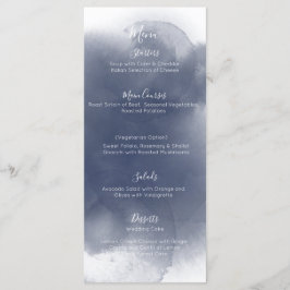 Blauwe Waterverf Thema Menu