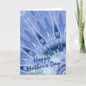Blauwe Waterverf Tie Dye Happy Moederdag Kaart (Voorkant)