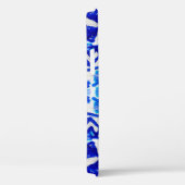 Blauwe waterverf tribale etnische naadloze patrone Case-Mate iPhone case (Achterkant / Rechts)