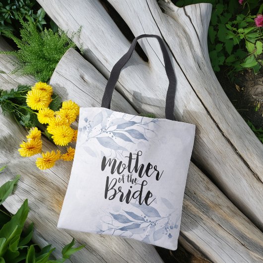Blauwe Waterverf trouwmoeder van de bruid Tote Bag
