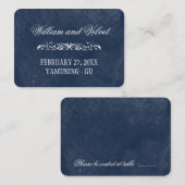 Blauwe Waterverf Trouwplaatskaarten Plaatskaartje (Voorkant / Achterkant)
