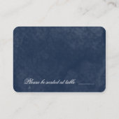 Blauwe Waterverf Trouwplaatskaarten Plaatskaartje (Achterkant)