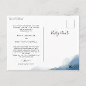Blauwe Waterverf, uitgestelde aankondiging huwelij Briefkaart (Achterkant)
