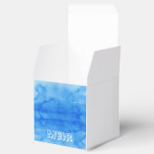 Blauwe waterverf upsherin gunstbox bedankdoosjes (Geopend)