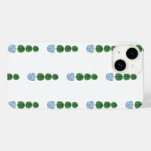 Blauwe waterverf vaas preppy topiary Case-Mate iPhone case (Achterkant (horizontaal))