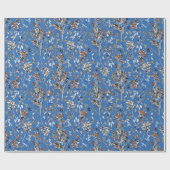 Blauwe Waterverf van de Boerriet Floral Cadeaupapier (Vlak)