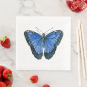 Blauwe waterverf van de Morpho-vlinder Servetten (Insitu)