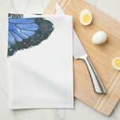 Blauwe waterverf van de Morpho-vlinder Theedoek (Quarter Fold)