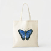 Blauwe waterverf van de Morpho-vlinder Tote Bag (Voorkant)