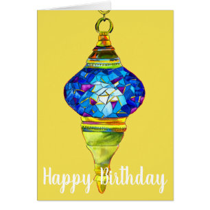 Blauwe waterverf van de mozaïekkunst van de Turkse