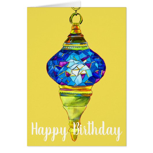 Blauwe waterverf van de mozaïekkunst van de Turkse (Voorkant)