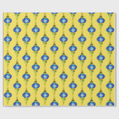 Blauwe waterverf van de mozaïekkunst van Turkse la Cadeaupapier (Vlak)