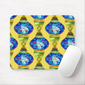 Blauwe waterverf van de mozaïekkunst van Turkse la Muismat (Met muis)