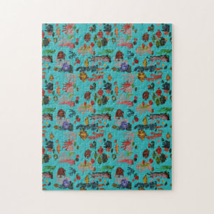 Blauwe Waterverf van de Tropische Zeevaart Legpuzzel