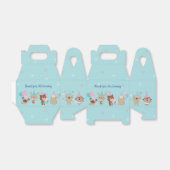 Blauwe Waterverf van levende dieren 1e verjaardag  Bedankdoosjes (Uitgevouwen)