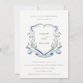 Blauwe Waterverf van wilde bloemen Koeststelletjes Kaart (Voorkant)