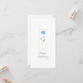 Blauwe Waterverf ventilator Kaart (Voorkant / Achterkant in situ)