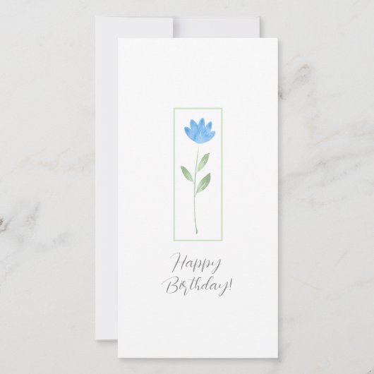 Blauwe Waterverf ventilator Kaart (Voorkant)