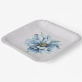 Blauwe Waterverf ventilator Papieren Bordje (Gebogen)