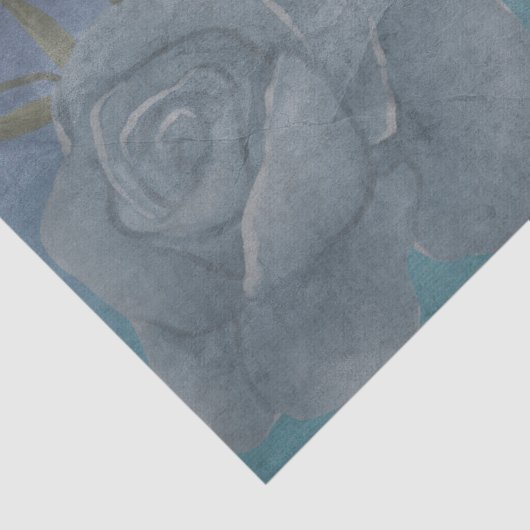 Blauwe Waterverf ventilator textielontkoppeling Tissuepapier (Detail)