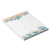 Blauwe Waterverf ventilatorgrens Notitieblok (Schuin)