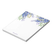 Blauwe Waterverf ventilatorgrens Notitieblok (Linkerzijde)