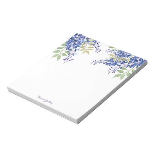 Blauwe Waterverf ventilatorgrens Notitieblok (Linkerzijde)