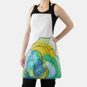 Blauwe Waterverf ventilatorpron Schort (Insitu)