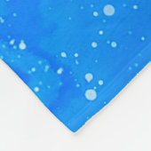 Blauwe Waterverf verf Fleece Deken (Hoek)