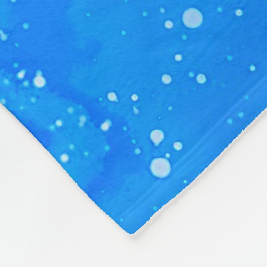 Blauwe Waterverf verf Fleece Deken (Hoek)