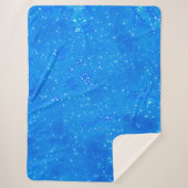Blauwe Waterverf verf Sherpa Deken (Voorkant)