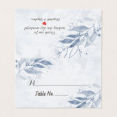 Blauwe Waterverf verlaat het nummer van de weduwta Kaart (Buitenkant ongevouwen)