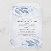 Blauwe Waterverf verliest de "Flowers Engagement P Kaart (Voorkant / Achterkant)