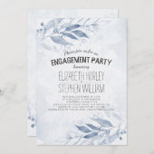 Blauwe Waterverf verliest de "Flowers Engagement P Kaart (Voorkant / Achterkant)