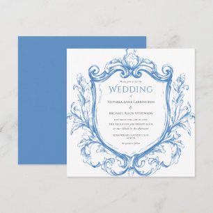 Blauwe Waterverf Vintage Weddenschap