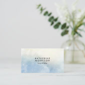 Blauwe Waterverf Visitekaartje (Staand voorkant)
