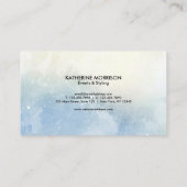 Blauwe Waterverf Visitekaartje (Achterkant)