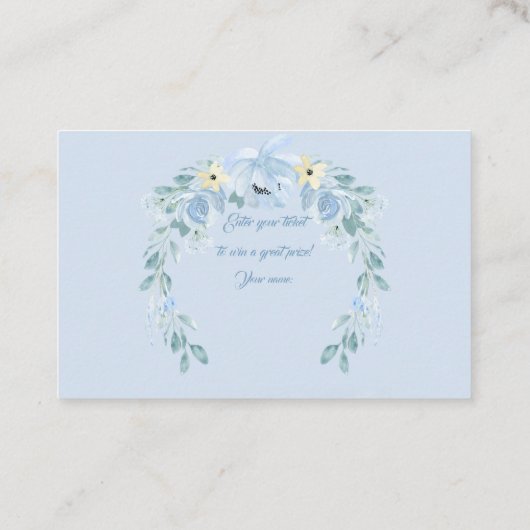 Blauwe Waterverf Visitekaartje (Achterkant)