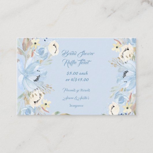 Blauwe Waterverf Visitekaartje (Voorkant)