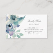 Blauwe Waterverf Visitekaartje (Achterkant)