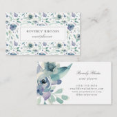 Blauwe Waterverf Visitekaartje (Voorkant / Achterkant)