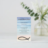 Blauwe waterverf Visitekaartje van het ministerie  (Staand voorkant)