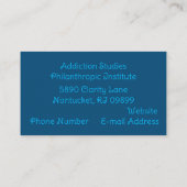 Blauwe Waterverf Visitekaartjes (Achterkant)