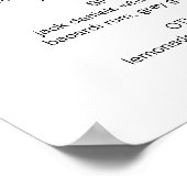 Blauwe waterverf vlinderbruiloft. Alcoholdrink Poster (Hoek)