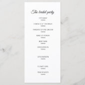 Blauwe waterverf vlinders bruiloft programma programmakaart (Achterkant)