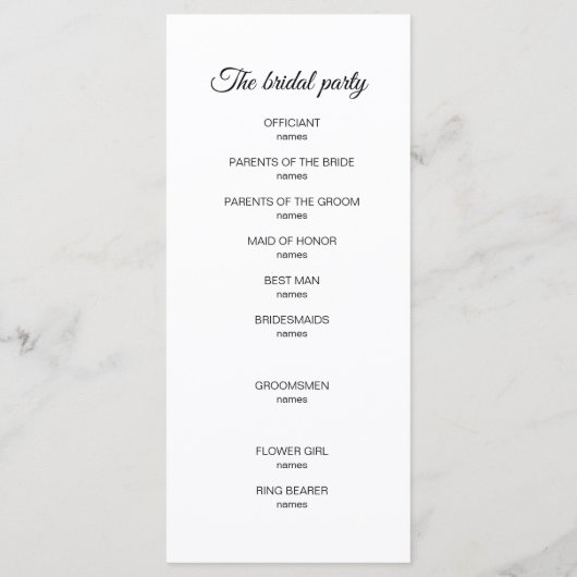 Blauwe waterverf vlinders bruiloft programma programmakaart (Achterkant)