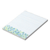 Blauwe Waterverf vloerbedekking Notitieblok (Linkerzijde)