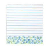 Blauwe Waterverf vloerbedekking Notitieblok (Voorkant)