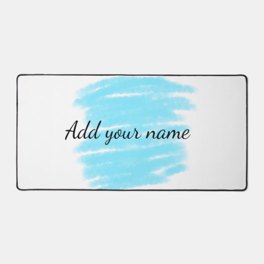 Blauwe waterverf voeg hier naam tekstbericht toe g bureaumat (Voorkant)