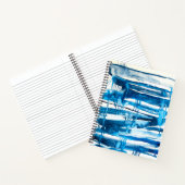 Blauwe waterverf voor abstracte kunst notitieboek (Binnen)